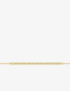 Bracelet en or jaune 375‰ avec 25 diamants synthétiques 0,25 ct F-VS SO OR