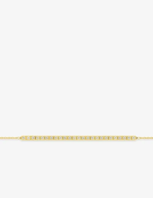 Bracelet en or jaune 375‰ avec 25 diamants synthétiques 0,25 ct F-VS SO OR