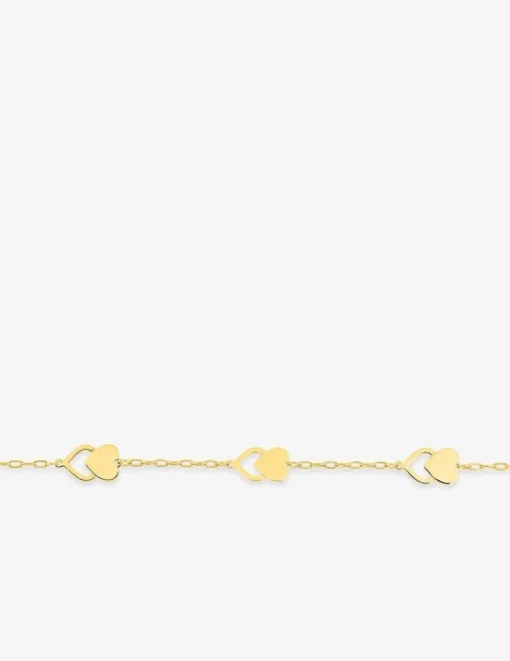 Bracelet en or jaune 375‰ motifs cœur SO OR
