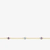 Bracelet en or jaune 750‰ topaze et autres pierres fantaisie SO OR