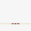 Bracelet en or jaune et blanc 375 ‰, rubis et oxydes de zirconium SO OR