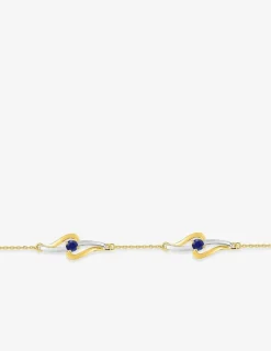 Bracelet en or jaune et blanc 375 ‰ et saphir SO OR