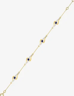 Bracelet en or jaune et blanc 375 ‰ et saphir SO OR