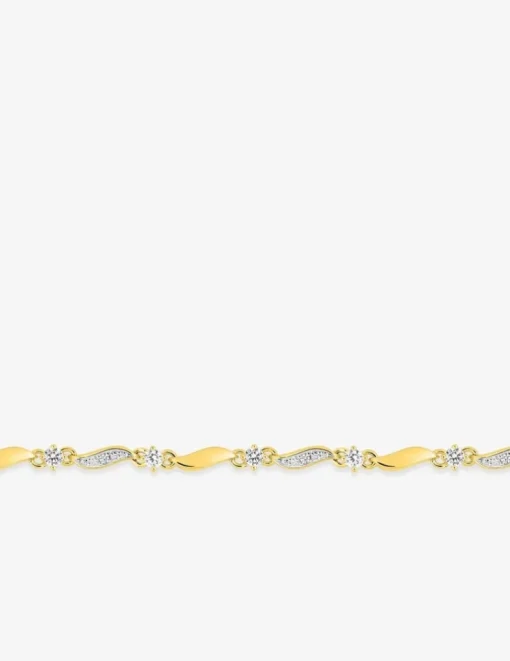 Bracelet en plaqué or et oxydes de zirconium SO OR