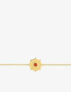 Bracelet en plaqué or laqué orange SO OR