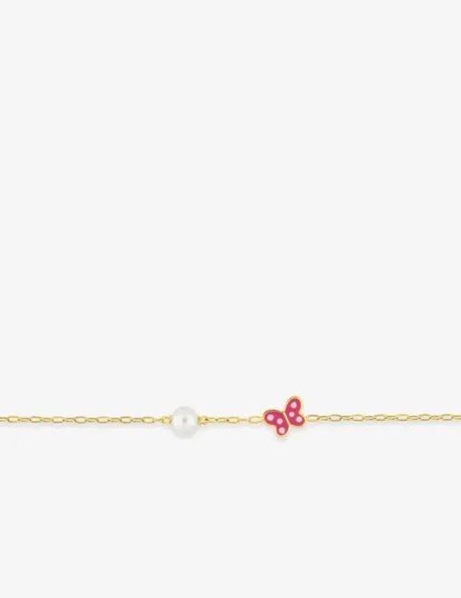 Bracelet enfant papillon en or jaune 375‰ SO OR