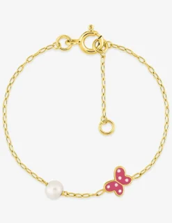 Bracelet enfant papillon en or jaune 375‰ SO OR