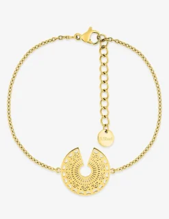 Bracelet fantaisie acier doré 19 cm SO OR
