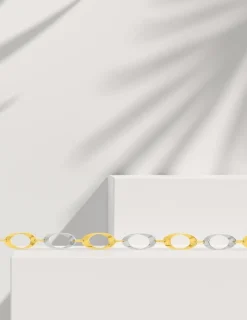 Bracelet fantaisie bicolore 375 ‰ SO OR