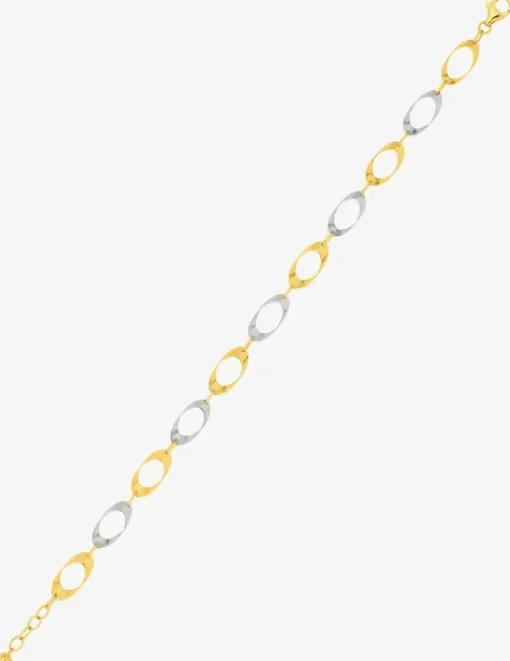 Bracelet fantaisie bicolore 375 ‰ SO OR