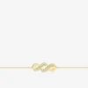 Bracelet fantaisie en or jaune 375 ‰, oxydes de zirconium SO OR