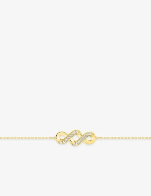 Bracelet fantaisie en or jaune 375 ‰, oxydes de zirconium SO OR