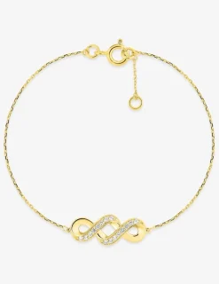 Bracelet fantaisie en or jaune 375 ‰, oxydes de zirconium SO OR