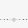 Bracelet fantaisie noir, acier et motif plaque ronde SO OR