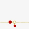 Bracelet fantaisie or jaune 750 ‰ cornaline SO OR