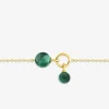 Bracelet fantaisie or jaune 750 ‰ malachite SO OR