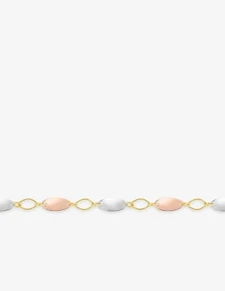 Bracelet fantaisie tricolore or 750‰ SO OR
