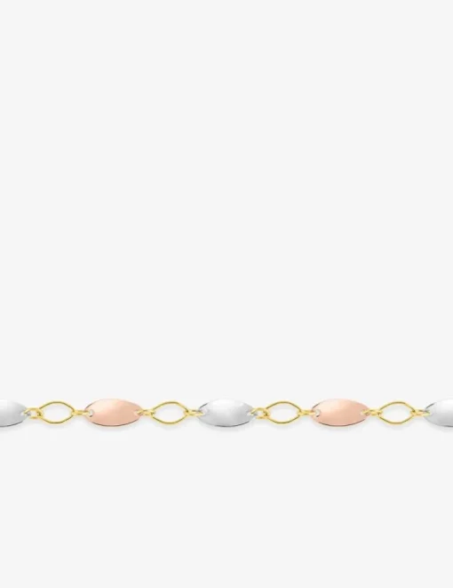 Bracelet fantaisie tricolore or 750‰ SO OR