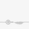 Bracelet fleur et plume argent 925‰ rhodié SO OR