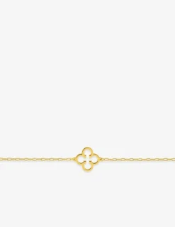 Bracelet fleur or jaune 375 ‰ SO OR