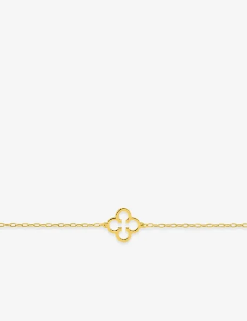 Bracelet fleur or jaune 375 ‰ SO OR