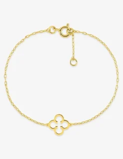 Bracelet fleur or jaune 375 ‰ SO OR
