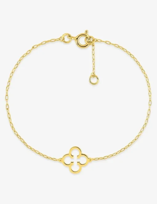 Bracelet fleur or jaune 375 ‰ SO OR