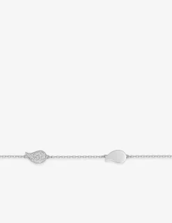 Bracelet gouttes argent 925‰ rhodié et oxydes de zirconium SO OR