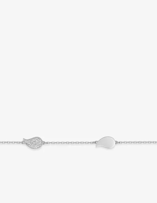 Bracelet gouttes argent 925‰ rhodié et oxydes de zirconium SO OR