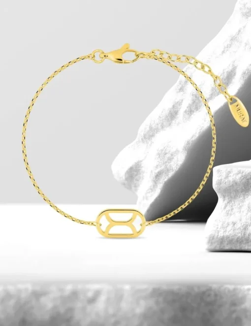 Bracelet graphique Plaqué or SO OR