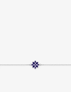 Bracelet Harmonie Or blanc 375‰ et laque bleue SO OR