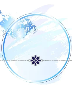 Bracelet Harmonie Or blanc 375‰ et laque bleue SO OR