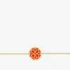 Bracelet Harmonie Or jaune 375‰ et jeton laque corail SO OR