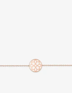 Bracelet Harmonie Or rose 375‰ et jeton laque ivoire SO OR