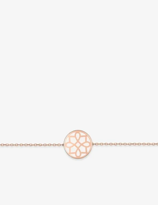 Bracelet Harmonie Or rose 375‰ et jeton laque ivoire SO OR