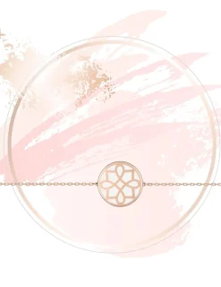 Bracelet Harmonie Or rose 375‰ et jeton laque ivoire SO OR