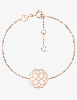 Bracelet Harmonie Or rose 375‰ et jeton laque ivoire SO OR
