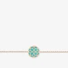 Bracelet Harmonie Or rose 375‰ et jeton laque vert aqua SO OR