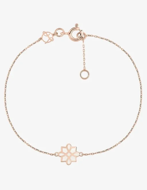 Bracelet Harmonie Or rose 375‰ et laque ivoire SO OR