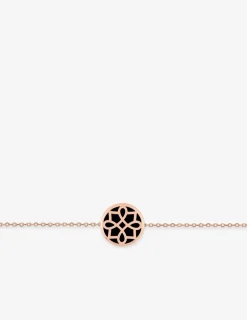 Bracelet Harmonie Or rose 375‰ et jeton laque noir de Jais SO OR