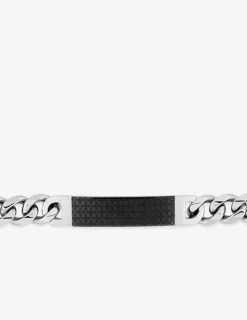 Bracelet homme acier tendance souple avec motif central SO OR