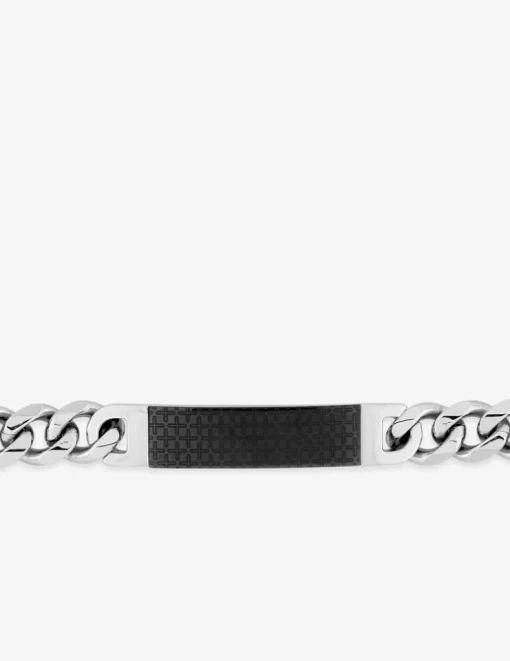 Bracelet homme acier tendance souple avec motif central SO OR