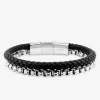 Bracelet homme matière synthétique et acier gris SO OR