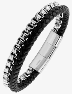 Bracelet homme matière synthétique et acier gris SO OR