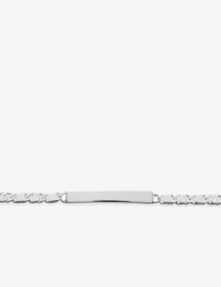 Bracelet identité en argent 925 ‰ rhodié, maille alternée 1+1 SO OR