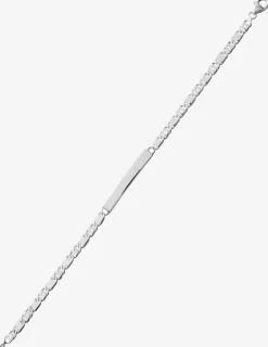 Bracelet identité en argent 925 ‰ rhodié, maille alternée 1+1 SO OR