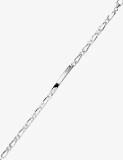 Bracelet identité maille cheval alternée 1+1 en argent 925 ‰ poli SO OR