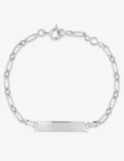 Bracelet identité maille cheval alternée 1+1 en 925 ‰ rhodié SO OR