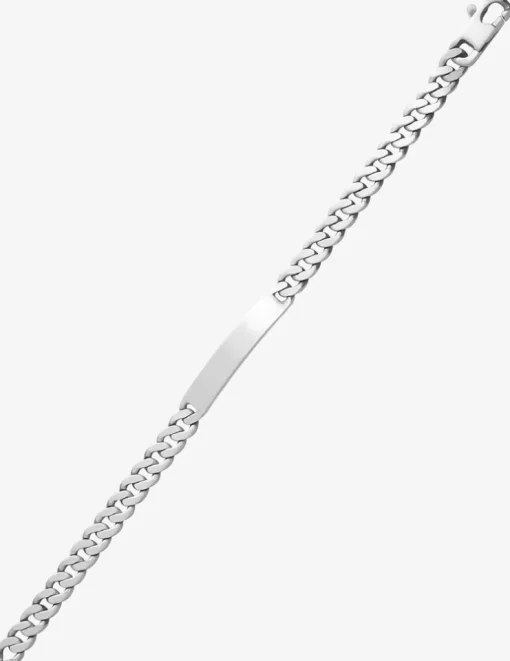 Bracelet identité maille gourmette en argent 925 ‰ vieilli SO OR