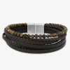 Bracelet œil de tigre, matière synthétique et acier SO OR